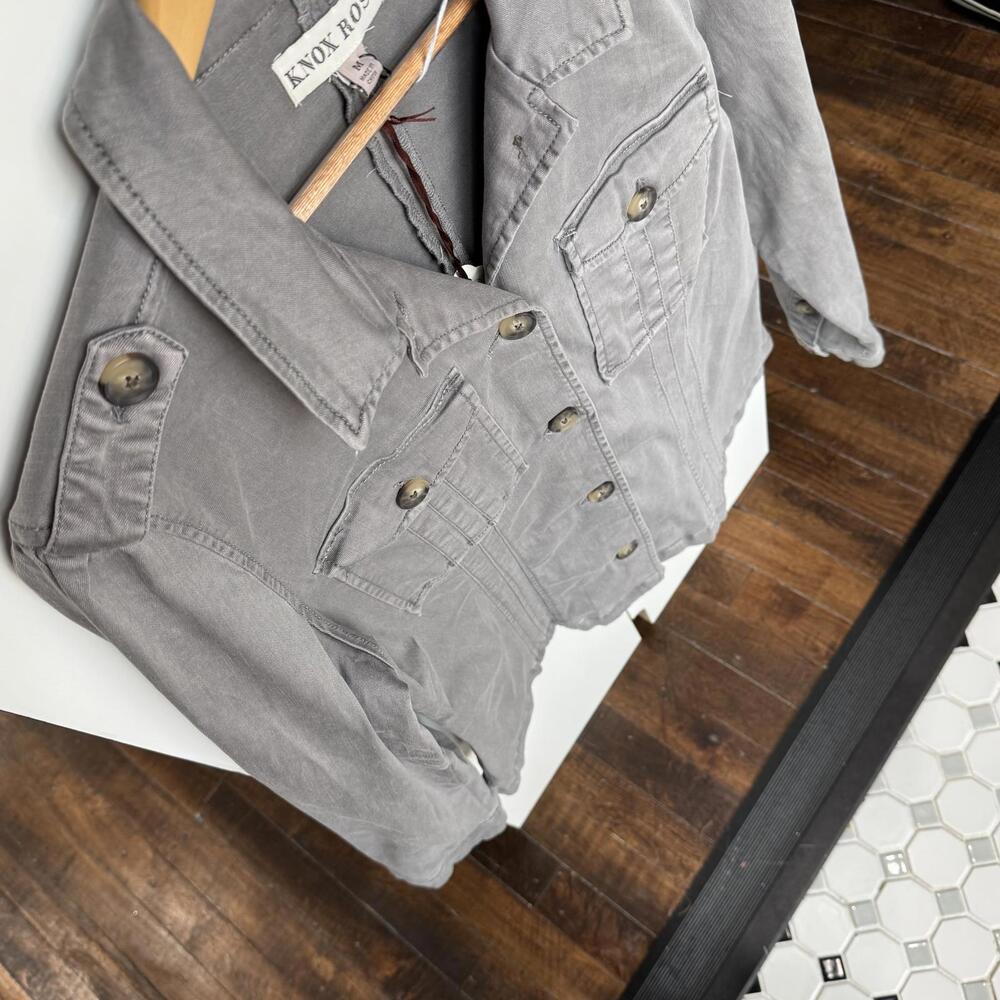 NWT Knox Rose‎ Women’s Jacket - Size M - Medium Gray - Autumn Fall Lightweight - Picture 4 of 9